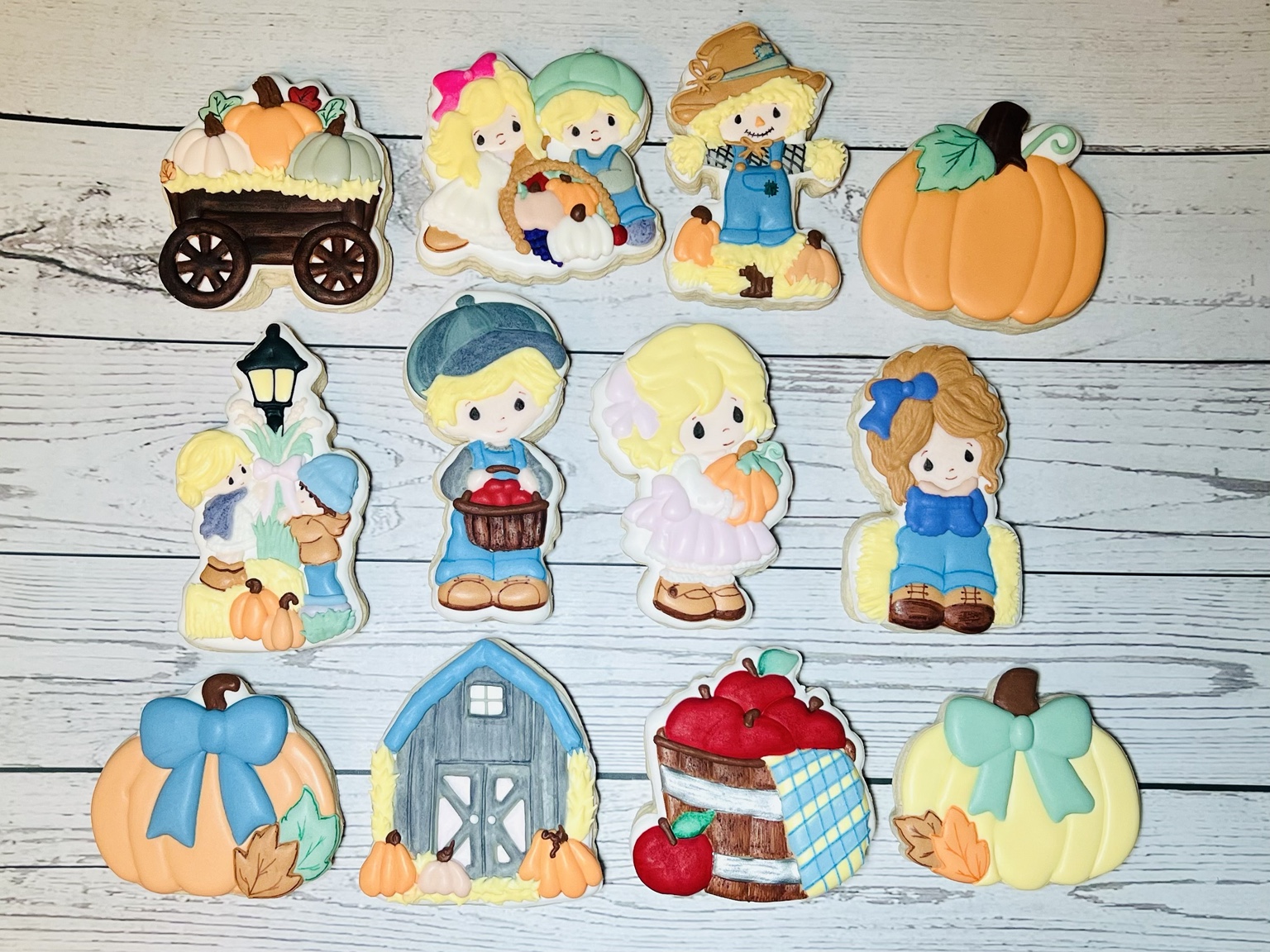 Hand-decorated Precious Little Autumn sugar cookie collection